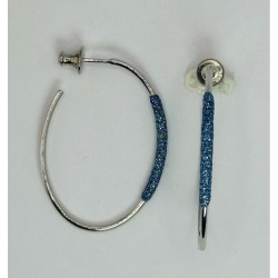 Boucles Argent polvere bleu...