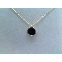 Collier Or et Pierres Onyx