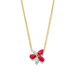 Collier Or et Pierres Rubis...