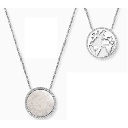 Collier Argent Rose des...