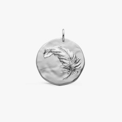 Pendentif Argent Plume 25MM