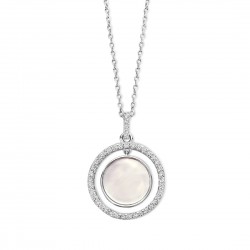 Collier Argent Oxydes & Nacre