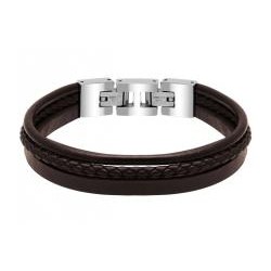 Bracelet Acier & Cuirs...