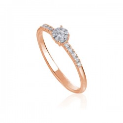 Bague Or et Diamant 0,15ct GVS