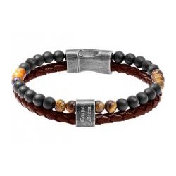 Bracelet Acier & cuir...