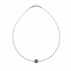 Collier argent & Perle de...