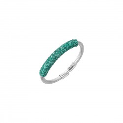 Bague Argent polvere vert...